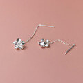wholesale S925 Sterling Silver Sweet Style Light Luxury Niche Design High-End Gardenia Ear Thread M05502-0-3