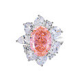 wholesale S925 Sterling Silver Borderless Style Women's Ring with High Carbon Diamond Ice Flower Cut Padparadscha Original Design Collection-0-7