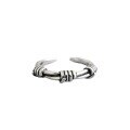 wholesale S925 Sterling Silver Korean Style Fashionable Vintage Distressed Thai Silver Knot Open Ring-0-4