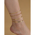 wholesale S925 Silver Minimalist French Cross-Border Women's Hip-Hop Cuban Chain Ankle Bracelet, Fashionable and Versatile-0-0