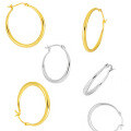 wholesale S925 Sterling Silver Minimalist Geometric Hoop Earrings for Women, Small and Simple, High-End Style-0-1