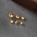 wholesale Gold-plated S925 Silver UFO Bead, Bamboo Bead, Abacus Bead, Spacer Bead, Loose Bead, Spacer Components for DIY Bracelet and Bracelet Accessories-0-1