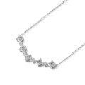 wholesale 18k gold, Au750, platinum design-inspired lab-grown diamond necklace for women, precision-crafted with genuine diamonds, elegant collarbone chain-0-1