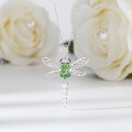 wholesale S925 Sterling Silver Dragonfly Necklace with Austrian Crystals - Cross-border Hot Seller Direct from Manufacturer-0-3