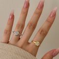 wholesale S925 Sterling Silver Korean Light Luxury Women's Ring, Minimalist Oval Solitaire Design, Versatile and High-End Band-0-0