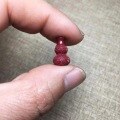wholesale Metal material natural high-content cinnabar accessory natural purple gold sand heaven and earth hole gourd pendant handmade DIY collectible-0-1