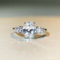 S925 Sterling Silver Ring with Aquamarine and Ruby Oval-Cut Halo Setting Wholesale-0-0