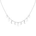 wholesale S925 Sterling Silver Necklace, Ins Style Light Luxury Advanced Sense Collarbone Chain for Women, Star and Moon with Diamond Inlay, Versatile Chain-0-4