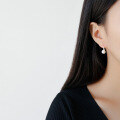 wholesale S925 Sterling Silver Korean Minimalist Versatile Style Freshwater Pearl Ear Hook Earrings for Women-0-2