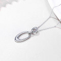 wholesale 925 Sterling Silver Original Fashion Geometric Round Versatile High-end Necklace Women's Pendant Chain Wholesale-0-3
