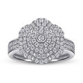 wholesale S925 Sterling Silver Women's Zirconia Full Diamond Row Ring, Light Luxury High-End Silver Jewelry, Cross-Border Wedding Ring for Women, European and American Style-0-1