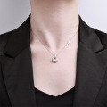 Metal Material: Pure Silver, Moissanite, Fashionable, Minimalist, Creative Women's Necklace, Hot-Selling Cross-Border New Item-0-2