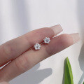 wholesale S925 Sterling Silver Fashion Cross-Border E-Commerce Minimalist Versatile Moissanite Fresh and Simple Stud Earrings with a Subtle, Understated Design-0-1