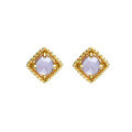 wholesale 925 Silver Minimalist Versatile Diamond Twist Amethyst Stud Earrings, Mysterious and Sophisticated-0-4