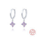 wholesale S925 Sterling Silver Diamond Snowflake Hoop Earrings, Creative Fashion Earrings-0-13