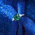 wholesale S925 Sterling Silver Cloud-Patterned Ring, Luxury Extra Sparkling Zircon Ring, Grand Emerald Zircon Versatile Ring-0-0