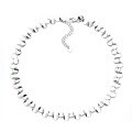 wholesale S925 Sterling Silver Retro Vintage Creative Personalized Small Round Plaque Chain Link Choker Necklace for Men and Women-0-4