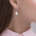 wholesale S925 Sterling Silver Baroque Pearl Earrings, C-Shaped Light Luxury Elegant and High-End Earrings-0-3