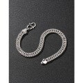 wholesale 925 Sterling Silver Men's Cuban Chain Bracelet, Ins Hip-Hop Trendy Thick Rope Chain Bold Accessory Gift for Boyfriend-0-3