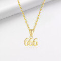 wholesale European And American All-match Personality Lucky Number Necklace S925 Sterling Silver Women's Fashion Trend Exquisite Pendant Clavicle Chain Cross-border-0-2