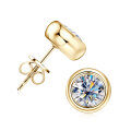 S925 Silver 1ct Moissanite Geometric Octagon Stud Earrings-0-11