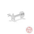 wholesale S925 Sterling Silver Flat Head Threaded Body Piercing Ear Studs and Nose Rings-0-32