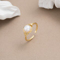 wholesale S925 Sterling Silver Cloud-Pull Jewelry Natural Freshwater Pearl Open Ring Rings, Simple and Versatile-0-0