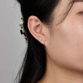 wholesale S925 Silver New Amazon Small Batch Stud Earrings Simple Zircon High-End Versatile Commuter Earrings Wholesale-0-3