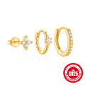 wholesale S925 Sterling Silver Classic Hoop Earrings Set for Women, High-EndINS。-0-7