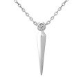 wholesale S925 Silver Simple and Stylish Versatile Women's Classic Commute Necklace High-End Pendant Collarbone Chain-0-4