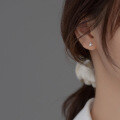 wholesale S925 silver Korean-style fashionable turtle stud earrings with spiral design for students M01634-0-2