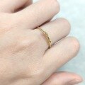 wholesale S925 Sterling Silver Gold-Planted Fashion Ring with Moissanite, Golden Dawn Series, Trendy Korean and Japanese Style-0-3