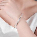 wholesale 999 Solid Silver Möbius Ring Bracelet for Women, Young Style Full Silver Bangle Starry Sky Bracelet-0-3