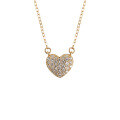 wholesale 925 Silver Small Pendant Necklace Women Zircon Retro Heart-shaped Fashion Jewelry-0-0
