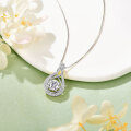 S925 Silver Moissanite Necklace, Women's Pendant Choker, Light Luxury Versatile Commute Accessory-0-0