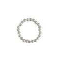 wholesale S990 Sterling Silver DP01 Korean Style Ins Minimalist Elastic Rope Beaded Round Bead Ring for Women-0-4