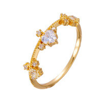 wholesale S925 Sterling Silver with Zircon Inlaid Women's Ring, Dunli Spring New Arrival, Same Style as agte*, Direct Factory Source-Zircon Ring Mido 6