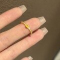 wholesale S925 Sterling Silver Gold-Plated Lustrous Fortune and Prosperity New Chinese Style Gold-Brushed Gourd Ring, Elegant Vintage National Wind Exquisite Women's Ring-0-1