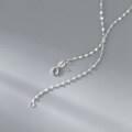 wholesale 999 Silver Sweet and Stylish Minimalist Full Lip Chain Necklace Y02075-0-4