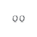 wholesale S925 Sterling Silver Stud Earrings with Millgrain Ear Clasp, INS Style Niche Design, Sparkling Hoop Earrings for Women G8071-0-4