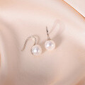 wholesale 925 Sterling Silver Freshwater Pearl Ear Studs, Minimalist High-End Elegant Ear Jewelry for Women Wholesale, Ear Hooks-0-1