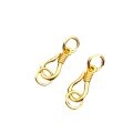 wholesale Metal: S925 Sterling Silver Gold Plated, S-Clasp Fitting Double Loop Clasp, DIY Bracelet Connector Phoenix Clasp Buckle, Bracelet Connecting Loop Accessory-0-4