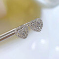 wholesale S925 silver new trendy European and American stylish heart-shaped earrings, cross-border bestseller-0-3
