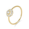 wholesale S925 Sterling Gold Plated Moissanite Flower Ring, Fade-Resistant and Stylish Small Ring-0-3