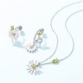 wholesale S925 Sterling Silver New Korean Style Forest Series Sweet and Lovely Daisy Ear Studs Earrings for Women Wholesale-0-3