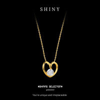Metal Alloy Pendant Bohemian Amethyst Moissanite Necklace for Women-S925 sterling silver, 22K gold, and a 1-carat moissanite.