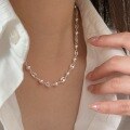wholesale S925 Sterling Silver Korean Version Timeless Pig Nose Round Bead Necklace for Women, Fashion Minimalist High-End Heavy Duty Choker-0-0