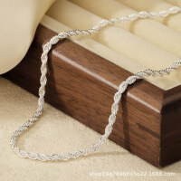 wholesale Metal material cross-border Europe and America American-style pretzel necklace bracelet fashion ins temperament trend versatile unisex celebrity same style wholesale-xb1452--Twisted rope bracelet