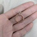 wholesale S925 Silver New Classic 50-Point Diamond Ring for Women, Simple and Fashionable-0-1
