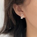 wholesale S925 Sterling Silver U-Shaped Natural Freshwater Pearl Earrings for Women, Exuding a Unique and Sophisticated Aura, Versatile Accessories-0-3